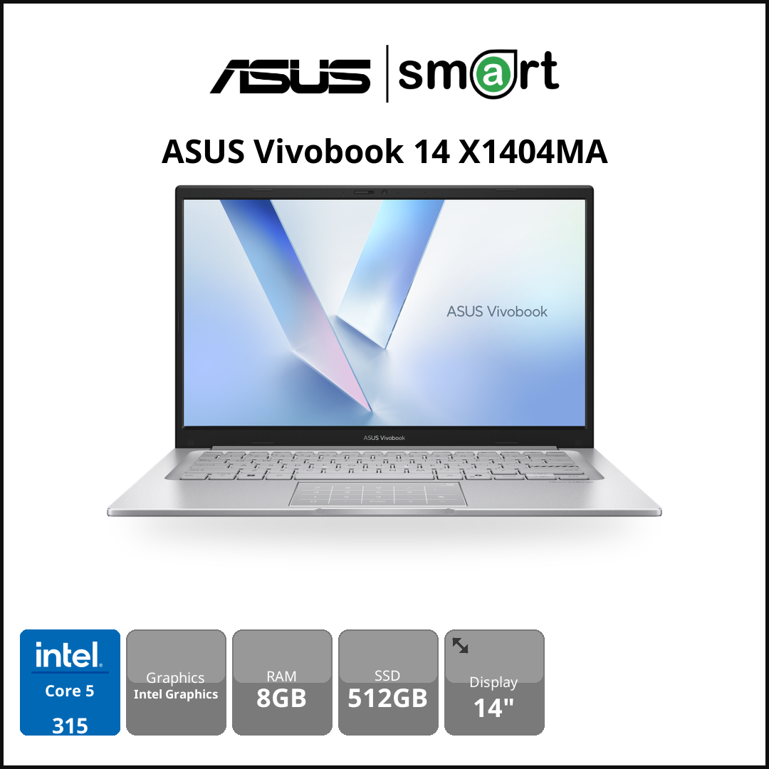 ASUS Vivobook 14 X1404 X1404MA-EB5172WA Core 5 315/8GB/512GB/14"/Win11 (Black)